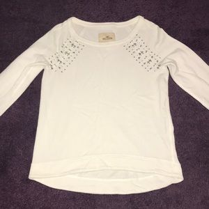 White Long-Sleeved Hollister Shirt